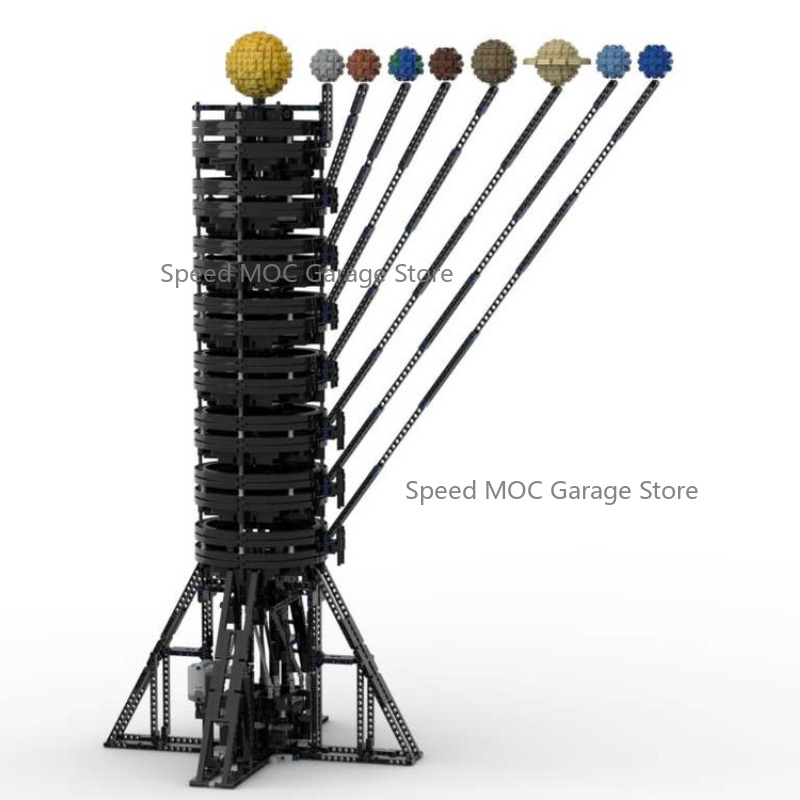 Solar System Orrery - MOC-38774 기계식 태양계 8개 행성 모델
