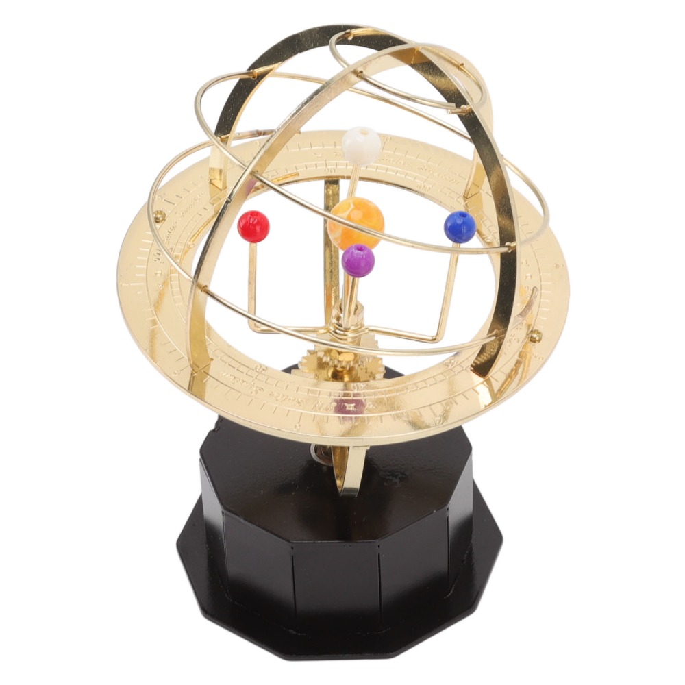 Solar System Orrery - 금속 태양계 모형 회전식 11x16cm 금속