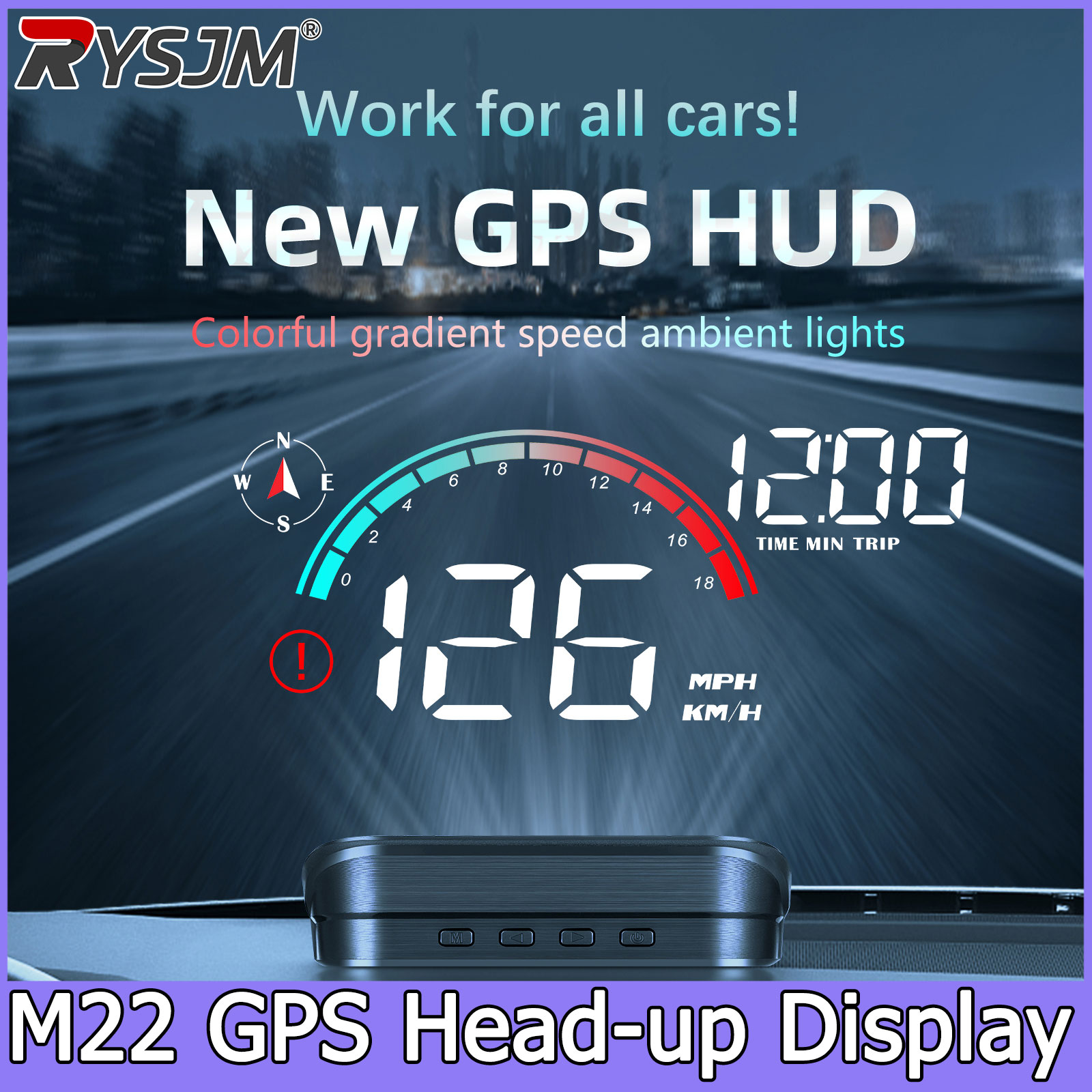 윈드실드 프로젝터 M22 GPS 속도계 헤드업 디스플레 - Anemometer Wind Speed 리뷰 및 가격