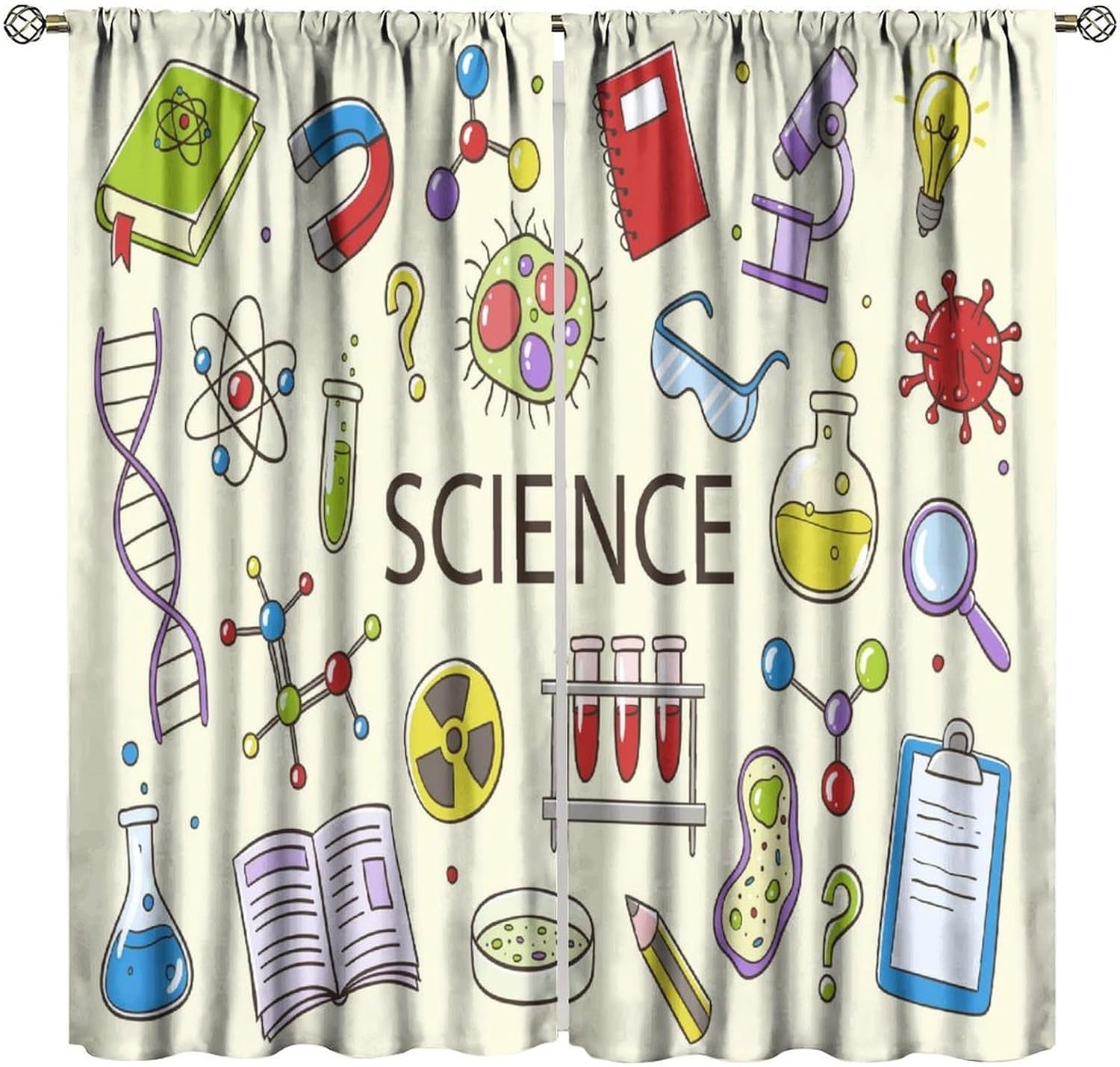 과학 커튼 교육용 STEM 교실 장식 화학 생물학 어린 - Science Nursery 리뷰 및 가격
